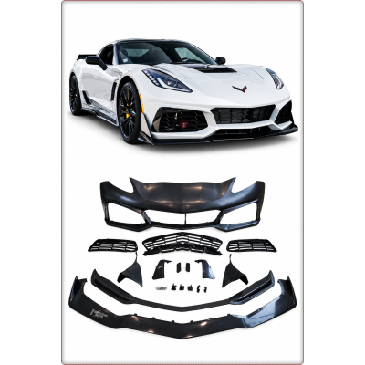 PARAURTI ANTERIORE COMPLETO PER CHEVROLET CORVETTE C7 2014 - 2019 STILE ZR1