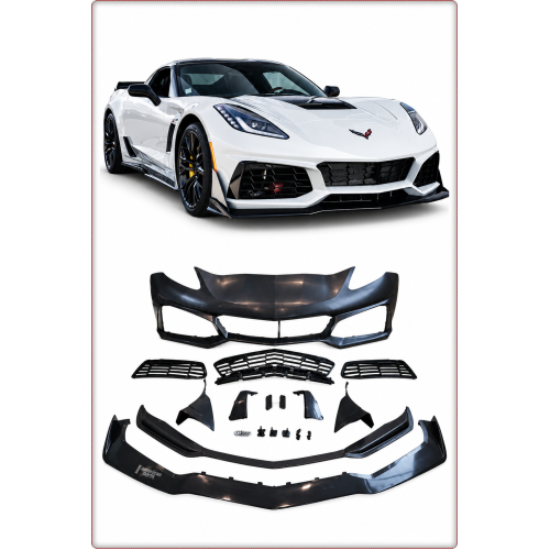 PARE CHOC AVANT COMPLET – CHEVROLET CORVETTE C7 2014–2019 STYLE ZR1