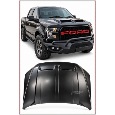 CAPOT MOTEUR ACIER – FORD F-150 F150 2015–2020 RAM AIR STIL