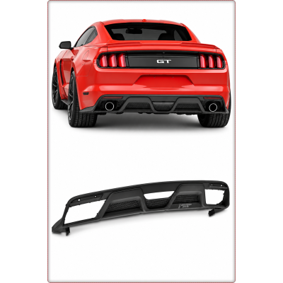 DIFFUSORE POSTERIORE PER FORD MUSTANG 2015 - 2017 STILE GT350