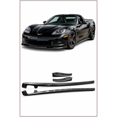 NAKŁADKI PROGÓW DO CHEVROLET CORVETTE 2005 - 2013 C6 / W STYLU ZR1 / TÜV