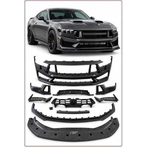 PARE-CHOCS AVANT COMPLET – FORD MUSTANG 2023–2026 DARK STYLE HORSE
