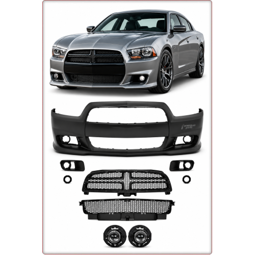 PARE-CHOCS AVANT COMPLET POUR DODGE CHARGER 2011 - 2014 STYLE SRT SANS RADAR