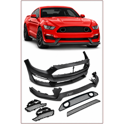 PARAURTI ANTERIORE COMPLETO + LED PER FORD MUSTANG 2015 - 2017 STILE MACH1