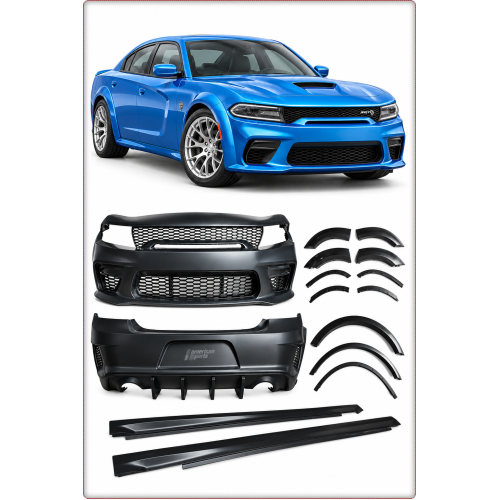 BODY KIT PARAURTI ANTERIORE E POSTERIORE PER DODGE CHARGER 2015 - 2024 STILE HELLCAT