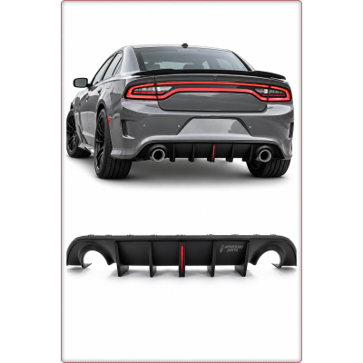 DIFFUSORE POSTERIORE CON LED PER DODGE CHARGER 2015 - 2023 SRT CS STILE