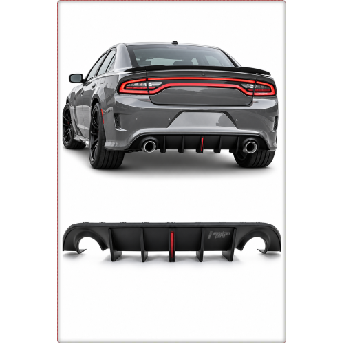 DIFFUSORE POSTERIORE CON LED PER DODGE CHARGER 2015 - 2023 SRT CS STILE