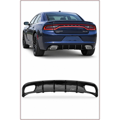 DIFFUSORE POSTERIORE PER DODGE CHARGER 2015 - 2023 V2 STILE LUCIDO