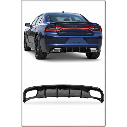DIFFUSORE POSTERIORE PER DODGE CHARGER 2015 - 2023 V2 STILE LUCIDO