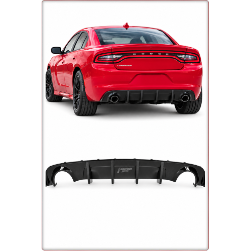 DIFFUSORE POSTERIORE PER DODGE CHARGER 2015 - 2023 SRT STILE LUCIDO