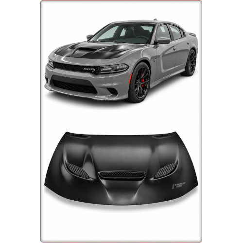 COFANO IN ALLUMINIO PER DODGE CHARGER 2015-2023 STILE SRT HELLCAT