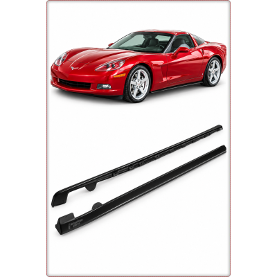 NAKŁADKI PROGÓW DO CHEVROLET CORVETTE 2005 - 2013 C6 BASE / W STYLU ZR1 / TÜV