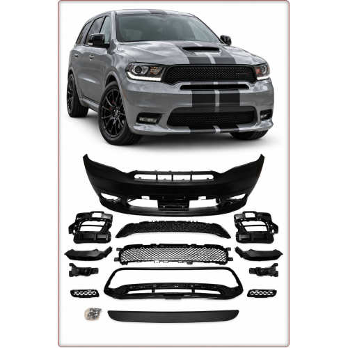 PARAURTI ANTERIORE COMPLETO + LED PER DODGE DURANGO 2014 - 2024 SRT STILE CON PDC