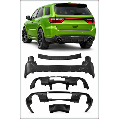 PARAURTI POSTERIORE COMPLETO PER DODGE DURANGO 2014 - 2024 SRT STILE CON PDC