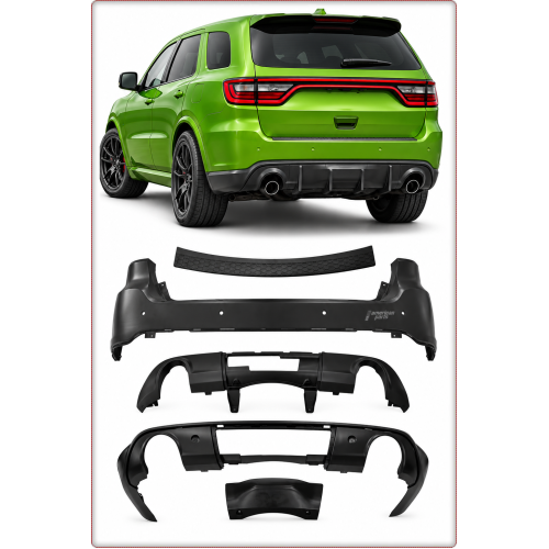 PARAURTI POSTERIORE COMPLETO PER DODGE DURANGO 2014 - 2024 SRT STILE CON PDC