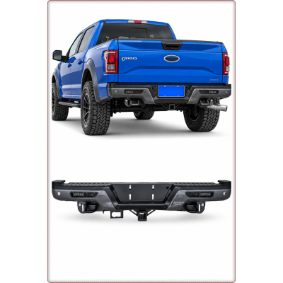PARAURTI POSTERIORE + ILLUMINAZIONE LED PER FORD F-150 F150 2015 - 2020 RAPTOR S...