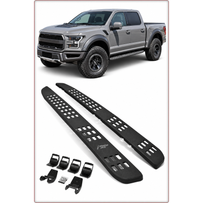 2X STOPNIE BOCZNE DO FORD F-150 F150 2015 - 2024 RAPTOR STYL