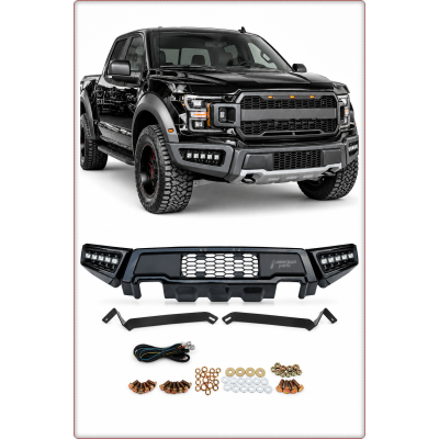 PARAURTI ANTERIORE CON ILLUMINAZIONE LED PER FORD F-150 2018 - 2020 RAPTOR STILE
