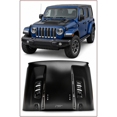 CAPOT MOTEUR EN ACIER POUR JEEP WRANGLER JL 2018 - 2025 STYLE THANOS