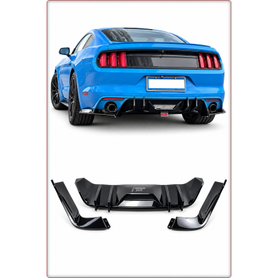 DIFFUSORE POSTERIORE PER FORD MUSTANG 2015 - 2017 BASE / HN STILE