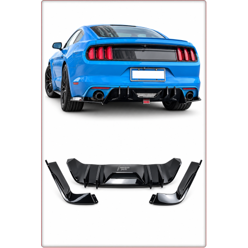 DIFFUSORE POSTERIORE PER FORD MUSTANG 2015 - 2017 BASE / HN STILE