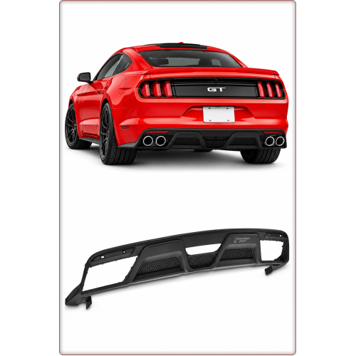 DIFFUSORE POSTERIORE PER FORD MUSTANG 2015 - 2017 STILE GT350