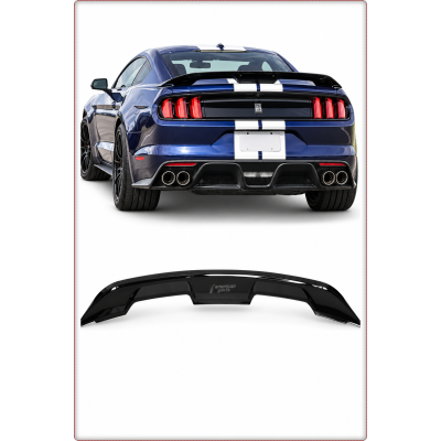 SPOILER POSTERIORE PER FORD MUSTANG 2015 - 2023 GT500/STILE MACH1 / TÜV NERO LUCIDO