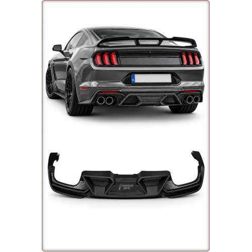 DIFFUSORE POSTERIORE PER FORD MUSTANG 2018 - 2023 STILE GT500