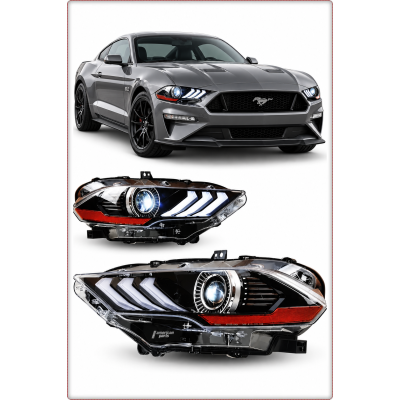 KIT 2X FARI ANTERIORI PER FORD MUSTANG 2018 - 2023 USA DOT SAE / FULL LED