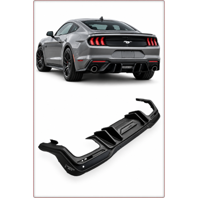 DIFFUSORE POSTERIORE – FORD MUSTANG 2024–2026 NERO OPACO