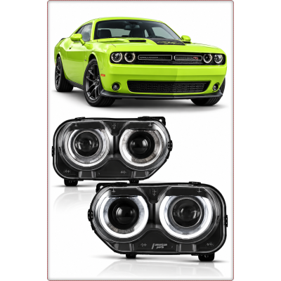 2X FARI ANTERIORI PER DODGE CHALLENGER 2015 - 2023 LED D2S / EU