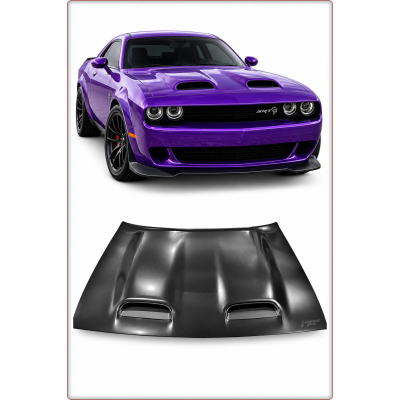 CAPOT MOTEUR ALUMINIUM POUR DODGE CHALLENGER 2008 - 2024 Hellcat 2019 Redeye