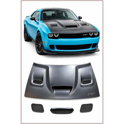 CAPOT MOTEUR ALUMINIUM POUR DODGE CHALLENGER 2008 - 2024 Hellcat SRT STYLE