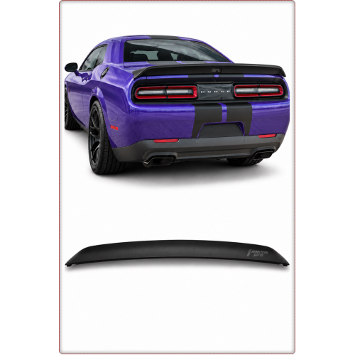 SPOILER POSTERIORE PER DODGE CHALLENGER 2008 - 2023 STILE HELLCAT / TÜV NERO OPACO