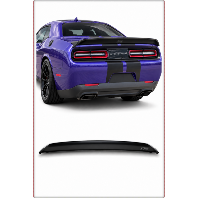 SPOILER POSTERIORE PER DODGE CHALLENGER 2008 - 2023 STILE HELLCAT / TÜV NERO LUC...