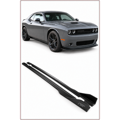 MINIGONNE LATERALI PER DODGE CHALLENGER 2015 - 2023 NERO OPACO / TÜV