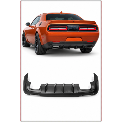 DIFFUSORE POSTERIORE PER DODGE CHALLENGER 2015 - 2024 V1 STILE OPACO