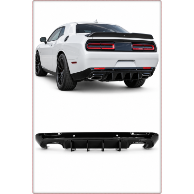 DIFFUSORE POSTERIORE PER DODGE CHALLENGER 2015 - 2024 V1 STILE LUCIDO