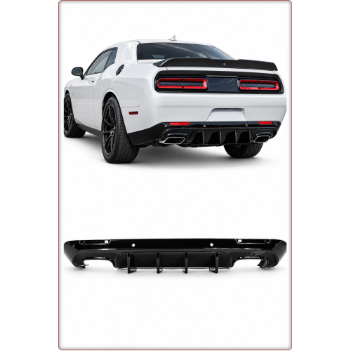 DIFFUSORE POSTERIORE PER DODGE CHALLENGER 2015 - 2024 V1 STILE LUCIDO