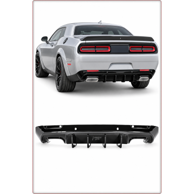 DIFFUSORE POSTERIORE PER DODGE CHALLENGER 2015 - 2024 V2 STILE LUCIDO
