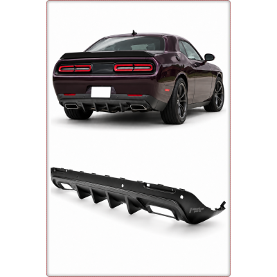 DIFFUSORE POSTERIORE PER DODGE CHALLENGER 2015 - 2024 V3 STILE OPACO