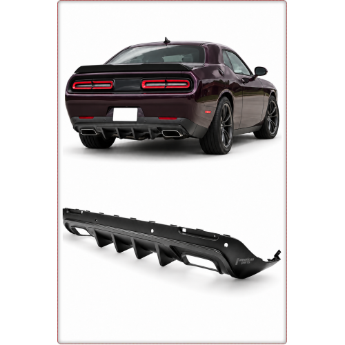 DIFFUSORE POSTERIORE PER DODGE CHALLENGER 2015 - 2024 V3 STILE OPACO