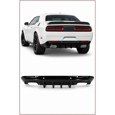 DIFFUSORE POSTERIORE PER DODGE CHALLENGER 2015 - 2024 V3 STILE LUCIDO