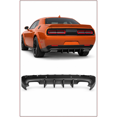 DIFFUSORE POSTERIORE PER DODGE CHALLENGER 2015 - 2024 V4 STILE OPACO