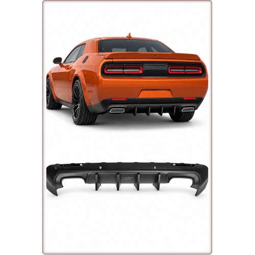 DIFFUSORE POSTERIORE PER DODGE CHALLENGER 2015 - 2024 V4 STILE OPACO