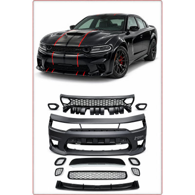 PARAURTI ANTERIORE COMPLETO PER DODGE CHARGER 2015 - 2023 SRT8 HELLCAT 2019+ STI...