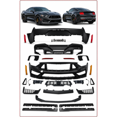 BODY KIT PARAURTI ANTERIORE E POSTERIORE PER FORD MUSTANG 2015 - 2017 STILE DARK...