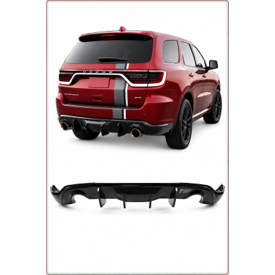 DIFFUSORE POSTERIORE PER DODGE DURANGO 2014 - 2026 V3 STILE NERO LUCIDO