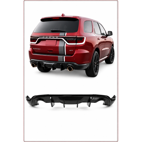 DIFFUSORE POSTERIORE PER DODGE DURANGO 2014 - 2026 V3 STILE NERO LUCIDO