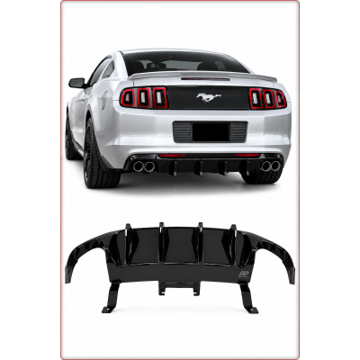 DIFFUSORE POSTERIORE PER FORD MUSTANG 2013 - 2014 COMPETITION STILE LUCIDO